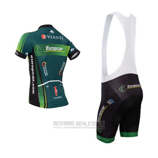 2014 Fahrradbekleidung Europcar Grun Trikot Kurzarm und Tragerhose - zum Schließen ins Bild klicken